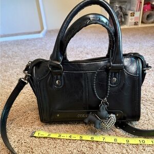 Steve Madden Black Satchel with Charm